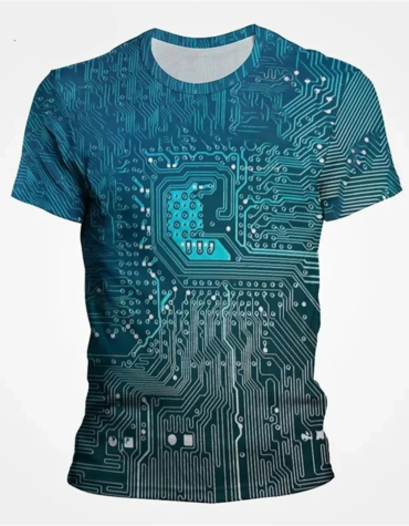 Circuit Board Print T-shirt